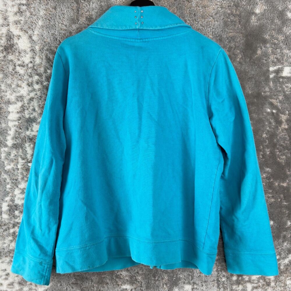 Babytoes Clothing Womens Size 8 100% Cotton Made In USA Blazer Jacket Blue - Picture 6 of 9
